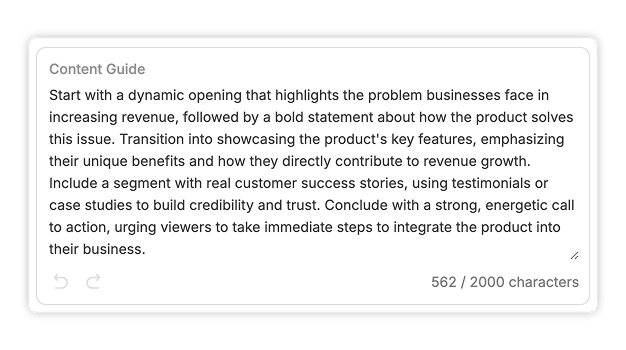 Trim and enhance sales video messages with AI editing tools built into Visla’s AI Video Agent.